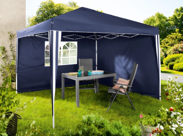 Countryside Skládací zahradní altán 3 x 3 m 446782 modrý 3